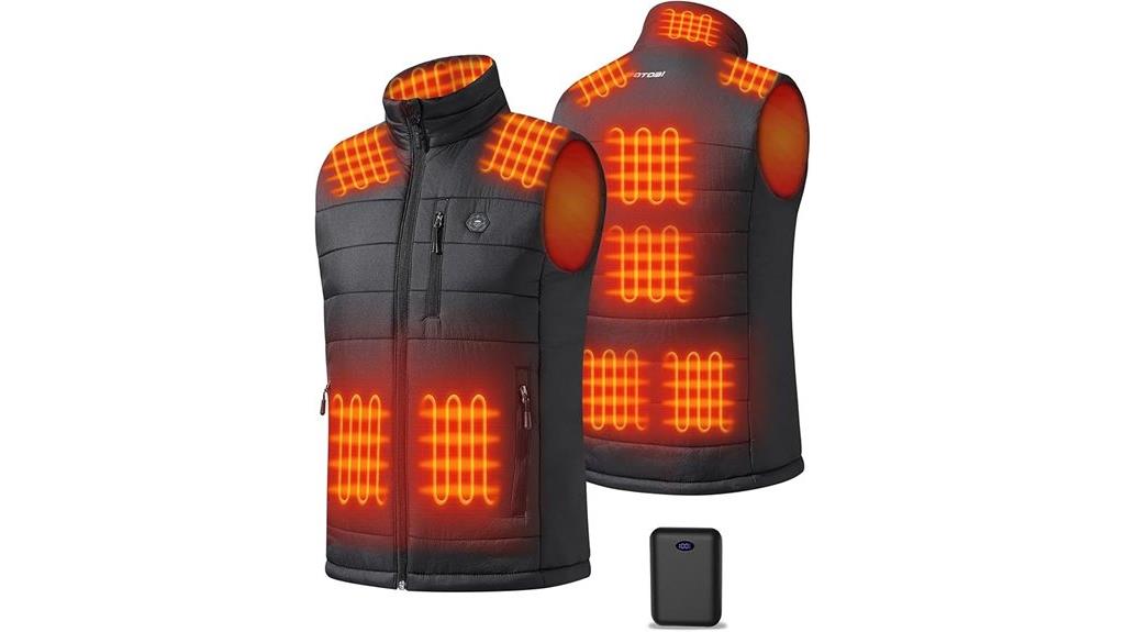 men s heated vest with 16000mah battery